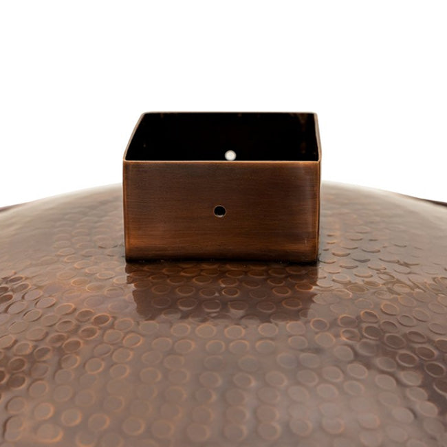 Copper Finish Hammered Extra Large Metal Bird Bath for 4 x 4 Post