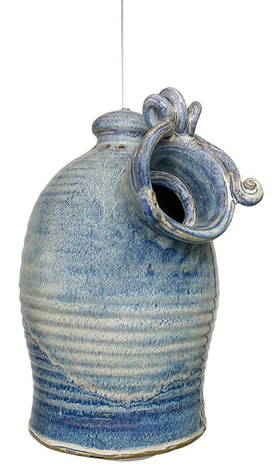 Anthony Stoneware Hanging Bluebird House, French Blue - BIRDLOVER
