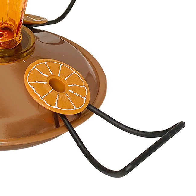Audubon Amber Cut Glass Oriole Feeder