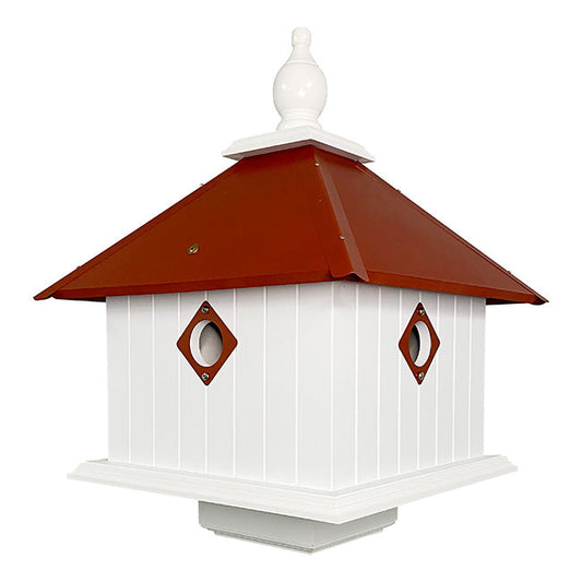 Carriage Bird House with Redwood Colored Roof - BIRDLOVER