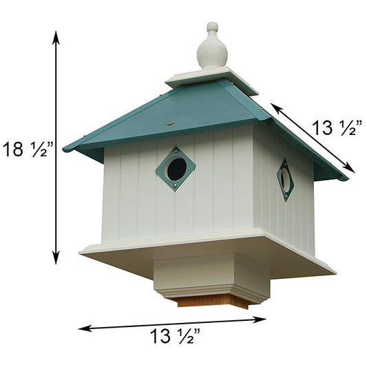 Carriage Bird House with Verdigris Roof - BIRDLOVER