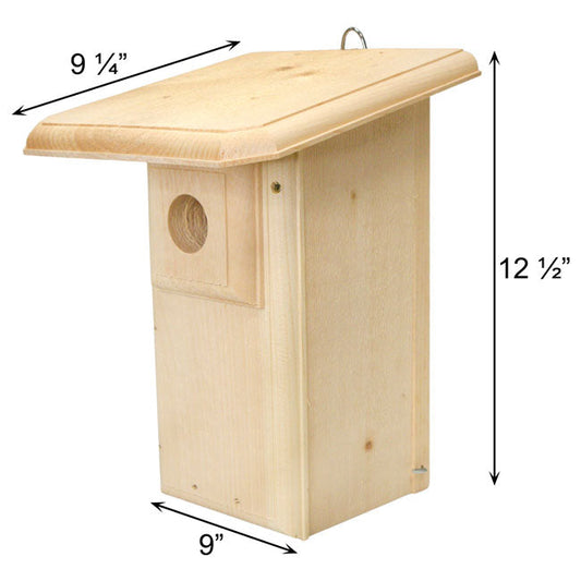 Classic Eastern Bluebird House with Large Roof - BIRDLOVER