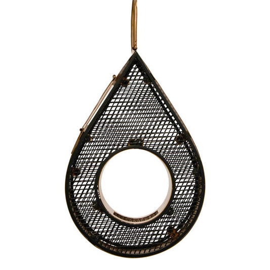 Mesh Raindrop Bird Feeder, Polished Copper