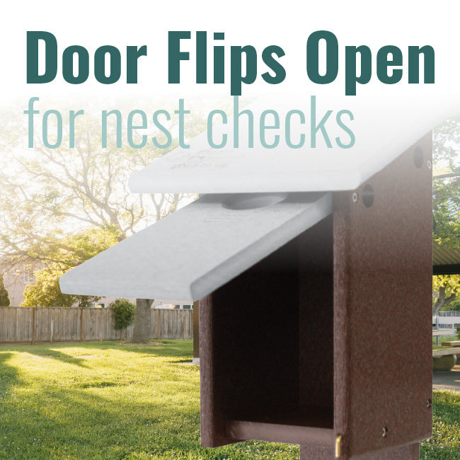Recycled Plastic Bluebird House, Gray and Brown
