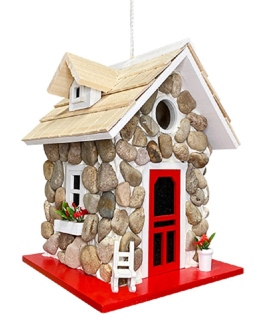 Guest Cottage Stone Bird House - BIRDLOVER