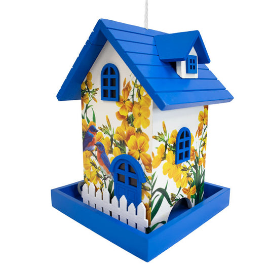 Homestyle Bird Feeder, Bluebirds with Camellia - BIRDLOVER