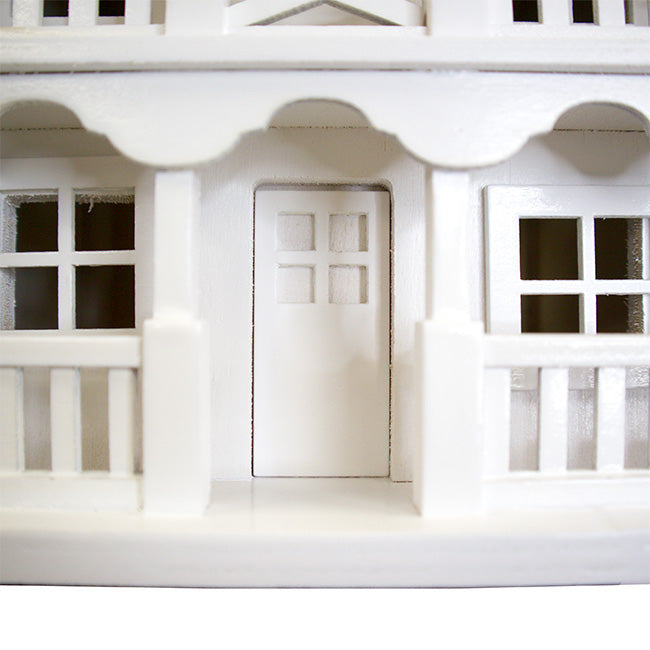 Novelty Cottage Bird House, White
