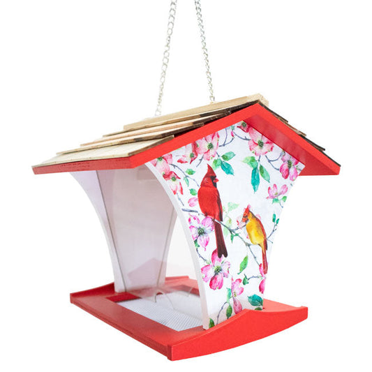 Happy Hopper Bird Feeder, Cardinals and Dogwood - BIRDLOVER