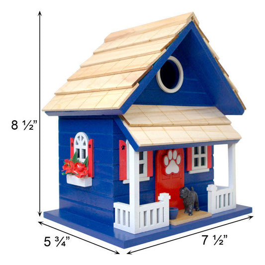 Bow Wow Bird House, Blue - BIRDLOVER