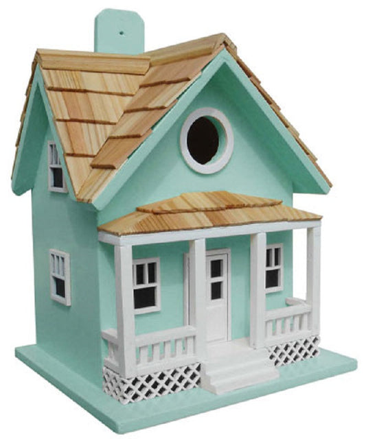 Beachside Cottage Bird House, Seafoam Blue - BIRDLOVER