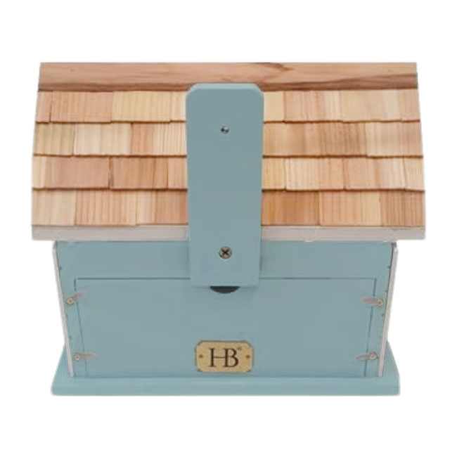 Nantucket Cottage Bird House, Blue