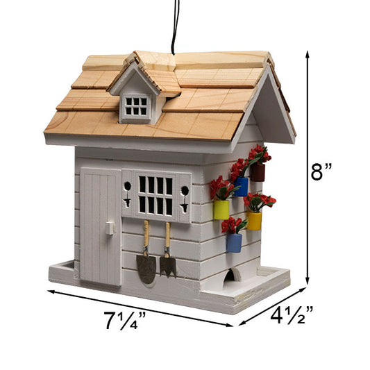 Potting Shed Bird Feeder, White
