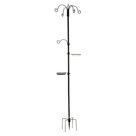Jester Premium Bird Feeding Station with Feeders, Black, 7'6.5"