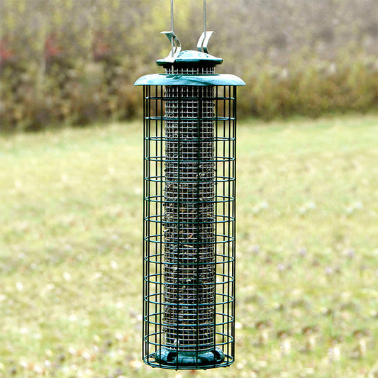 Caged Screen Tube Bird Feeder - BIRDLOVER