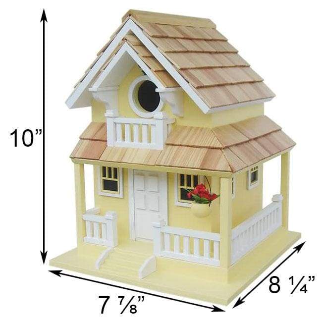 Backyard Cottage Bird House, Yellow