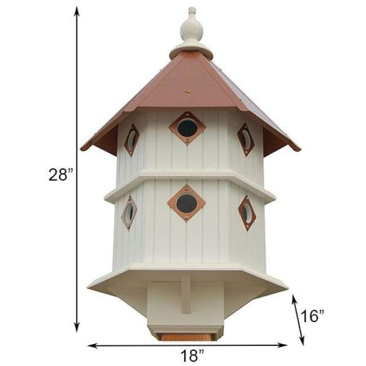 Chateau Bird House with Hammered Copper Colored Metal Roof - BIRDLOVER