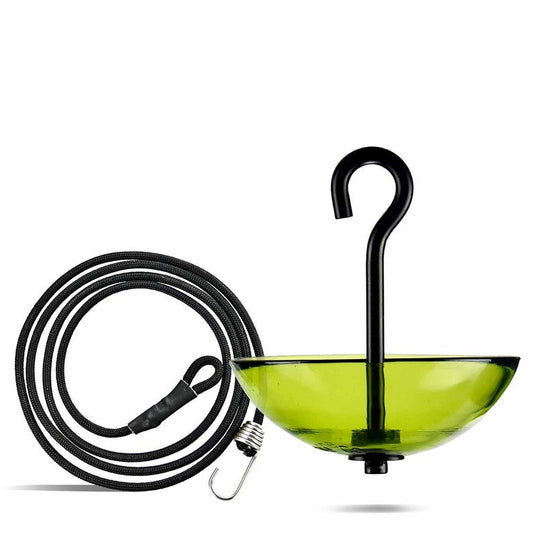 Single Hanging Poppy Bird Feeder with Nylon Rope | Decorative Bird Feeder for Birds, Outdoor Garden Decor & Unique Gift - BIRDLOVER