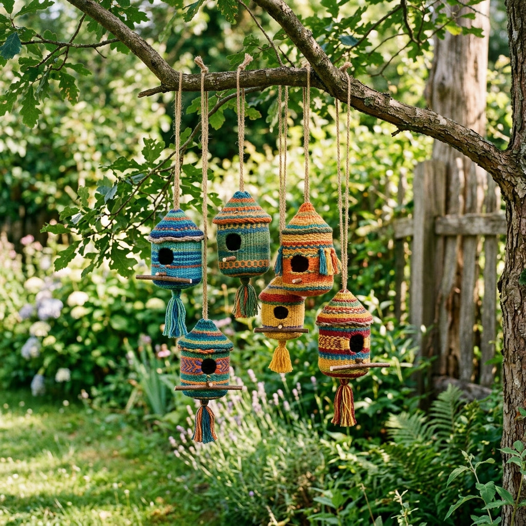 Recycled Cotton Birdhouses BIRDLOVER