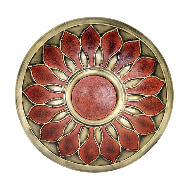 Red African Daisy Bird Bath with Over Rail Bracket