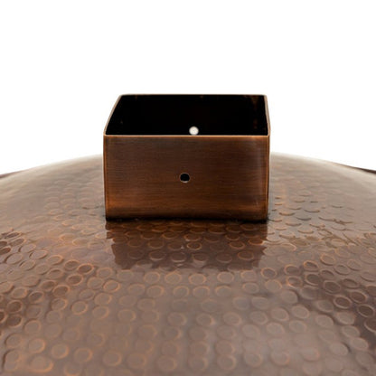 Copper Finish Hammered Extra Large Metal Bird Bath for 4 x 4 Post