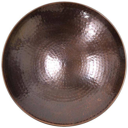 Burnt Copper Colored Metal Bird Bath and Stake