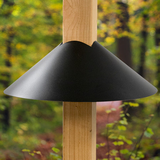 Post Mounted Squirrel Baffle, Black - BIRDLOVER