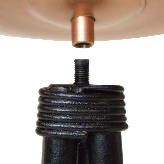 Copper Plated Metal Bird Bath with Tripod Stand