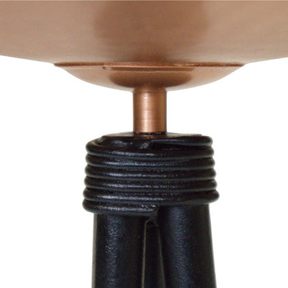 Copper Plated Metal Bird Bath with Tripod Stand