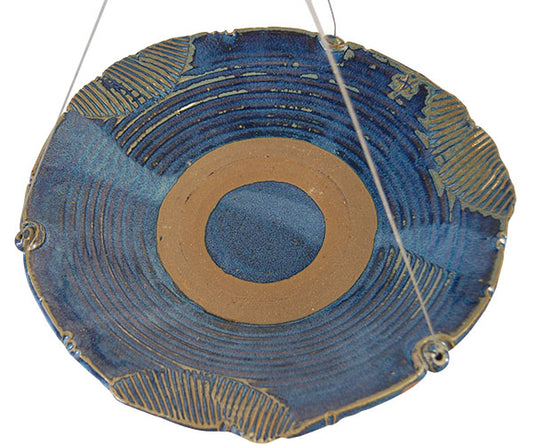 Anthony Stoneware Ceramic Bird Bath, Medium, French Blue - BIRDLOVER