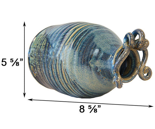 Anthony Stoneware Bottle Bird House, French Blue - BIRDLOVER