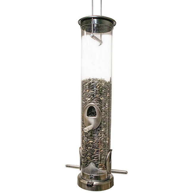 Seed Tube Wild Bird Feeder, Medium, Nickel