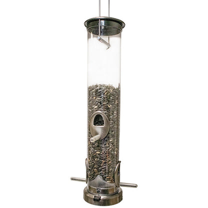 Seed Tube Wild Bird Feeder, Medium, Nickel