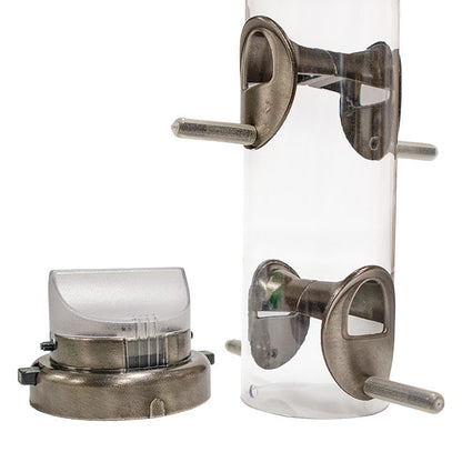 Seed Tube Wild Bird Feeder, Medium, Nickel
