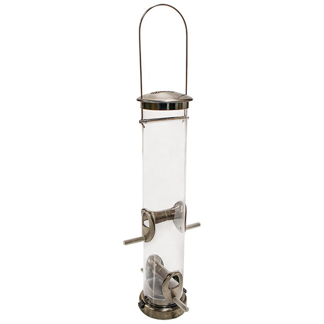 Seed Tube Wild Bird Feeder, Medium, Nickel