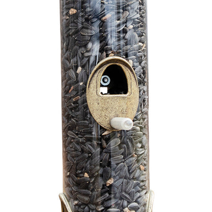 Seed Tube Wild Bird Feeder, Medium, Antique Brass