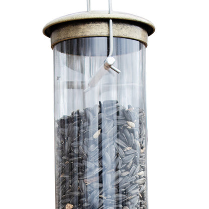 Seed Tube Wild Bird Feeder, Medium, Antique Brass