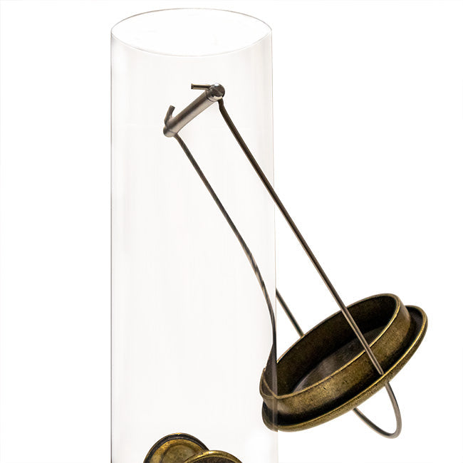 Seed Tube Wild Bird Feeder, Medium, Antique Brass
