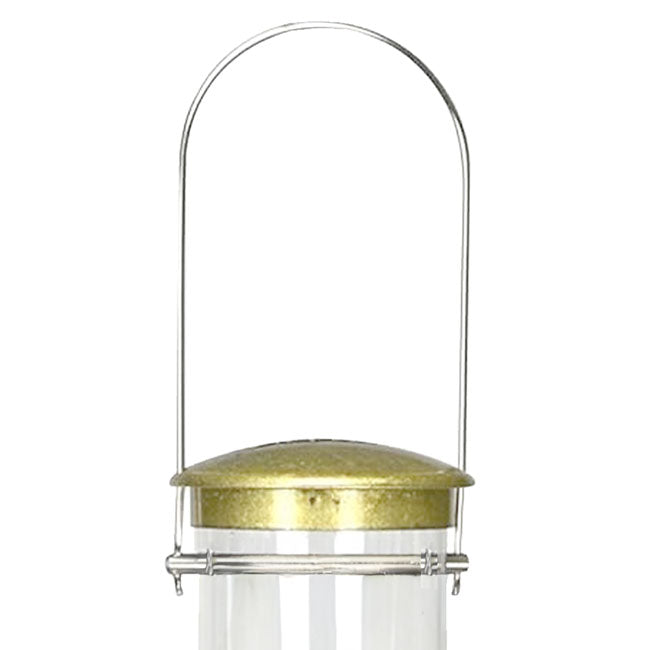 Seed Tube Wild Bird Feeder, Large, Antique Brass