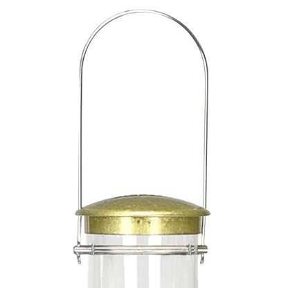 Seed Tube Wild Bird Feeder, Large, Antique Brass