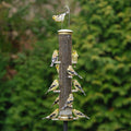 Thistle Tube Wild Bird Feeder, Large, Antique Brass - BIRDLOVER