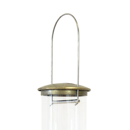 Big Tube Wild Bird Feeder, Antique Brass