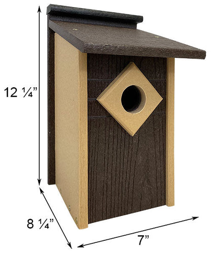 Audubon Contemporary Recycled Plastic Brown Bluebird House