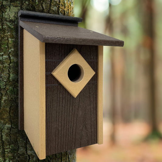 Audubon Contemporary Recycled Plastic Brown Bluebird House - BIRDLOVER
