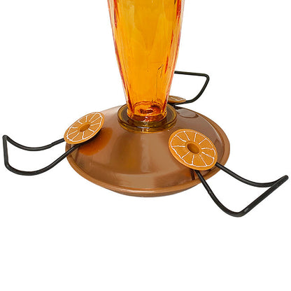 Audubon Amber Cut Glass Oriole Feeder