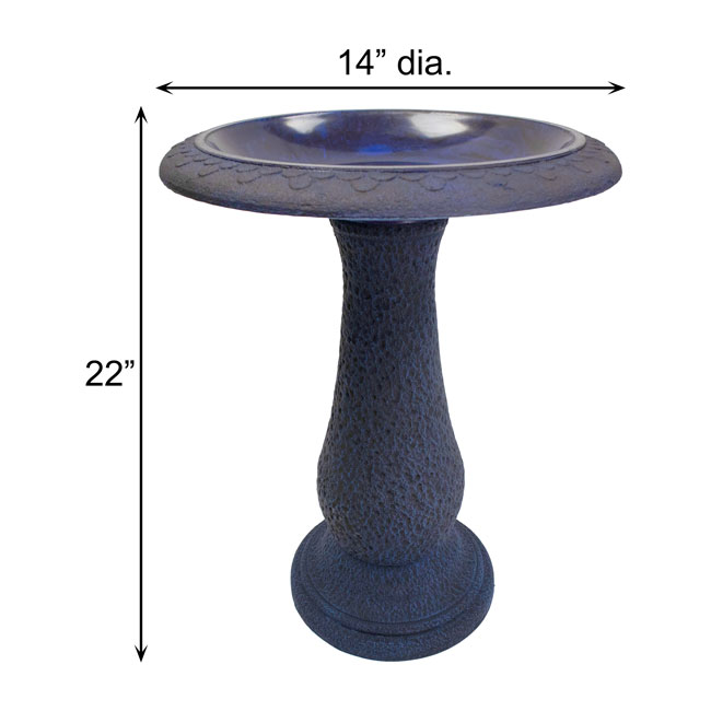 Abaco Bird Bath, Sea Blue