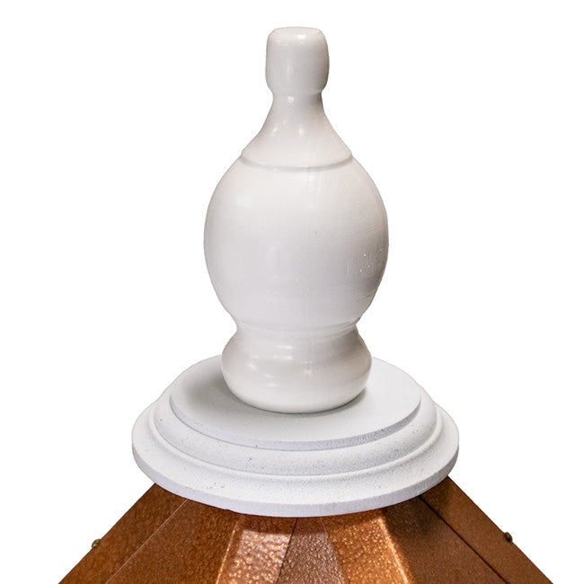 Azalea Bird Feeder with Hammered Copper Colored Metal Roof