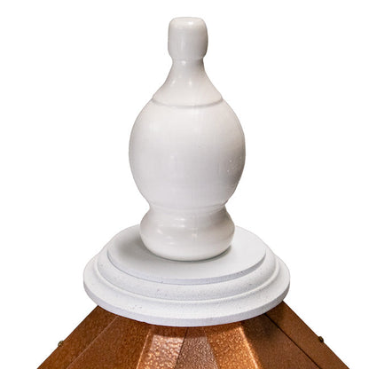 Azalea Bird Feeder with Hammered Copper Colored Metal Roof