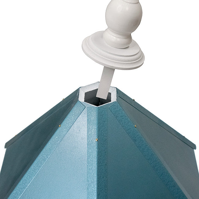 Azalea Bird Feeder with Verdigris Colored Metal Roof