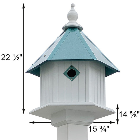 Gardenia Bird House with Verdigris Roof - BIRDLOVER