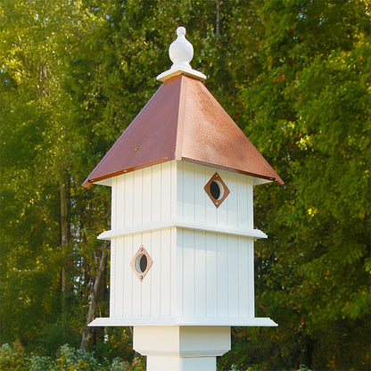 Holly Bird House with Hammered Copper Colored Metal Roof